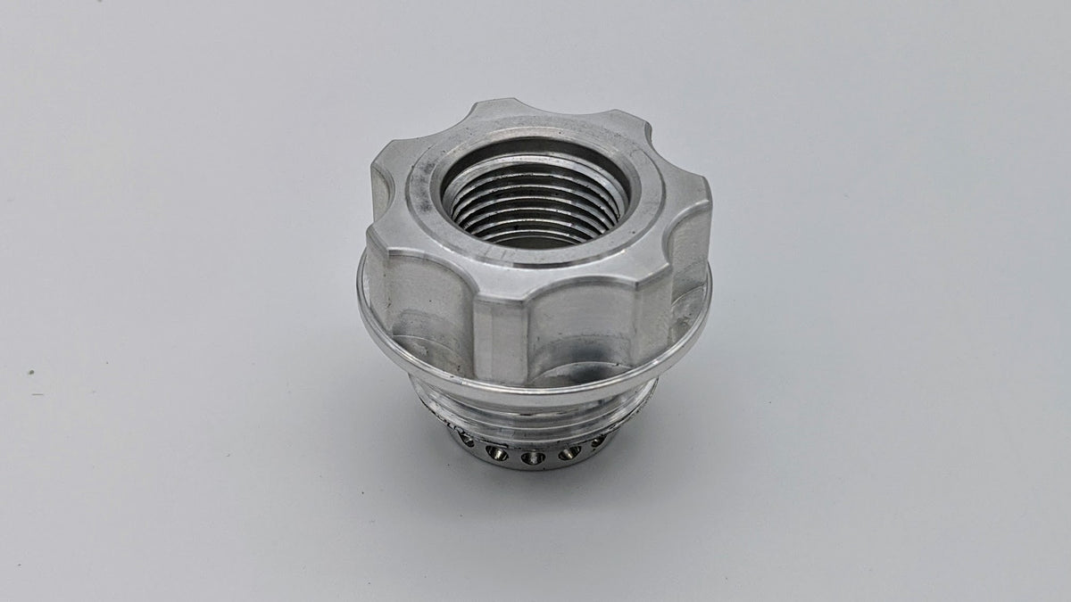 Granatelli -10AN ORB Female -20AN Male Threaded Insert Vented Oil Fill Cap - Natural - 280113