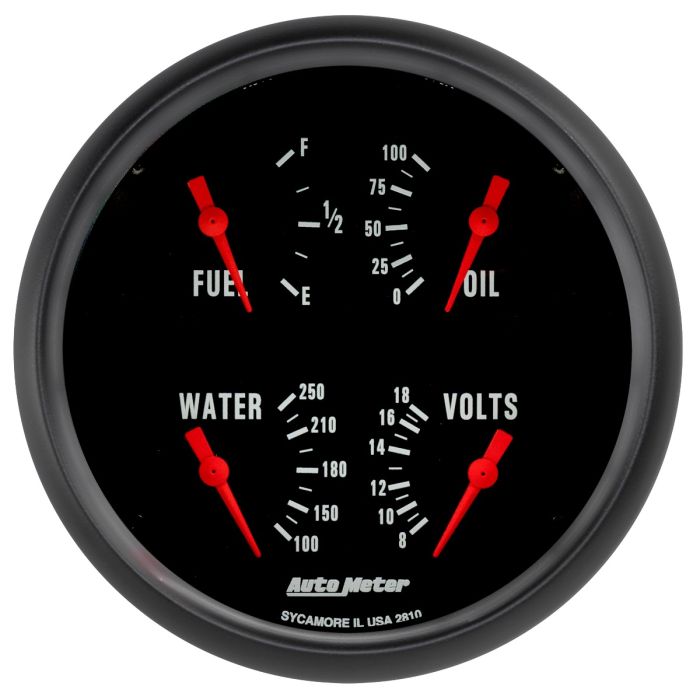 Autometer Z-Series Quad 5in. - 240 OhmE-33 OhmF - 2810
