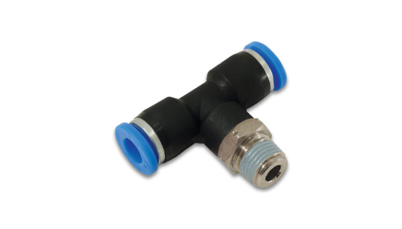 Vibrant Push Lock Vacuum Male Tee Fitting Tube OD 3/16in Male Thread 1/8in NPT - 22631