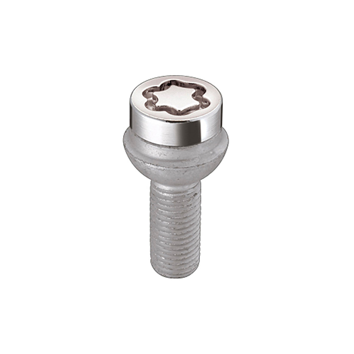 McGard Wheel Lock Bolt Set - 4pk. (Radius Seat) M12X1.5 / 17mm Hex / 20.6mm Shank Length - Chrome - 28176