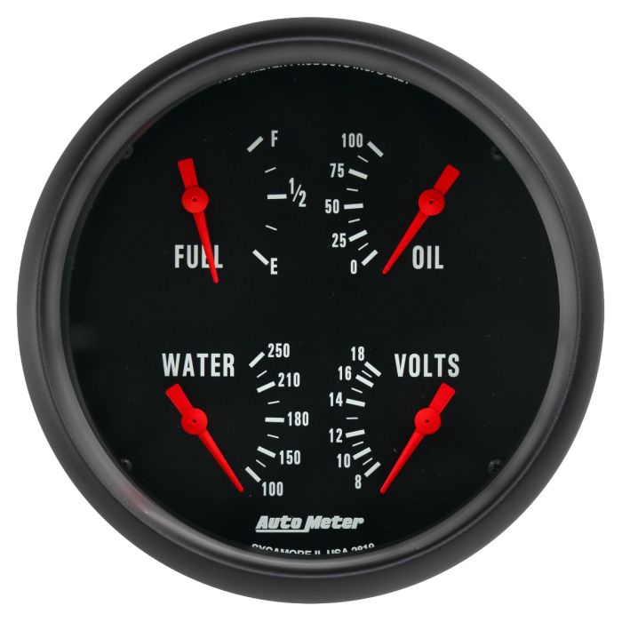 Autometer Z-Series Quad 5in. - 0 OhmE-90 OhmF - 2819