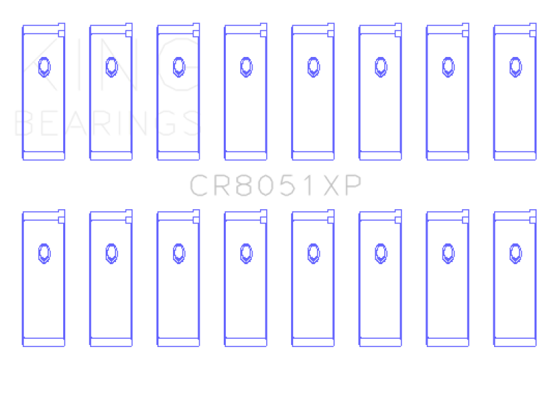 King Nissan VK56DE/VK56VD/VK45DE (Size STD) .001 Extra Clearance Performance Rod Bearing Set - CR8051XPSTDX