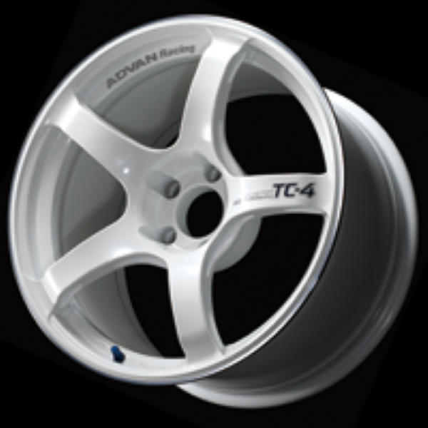 Advan TC4 16x7.0 +42 4-100 Racing White Metallic & Ring Wheel - YAD6E42AWMR by Advan