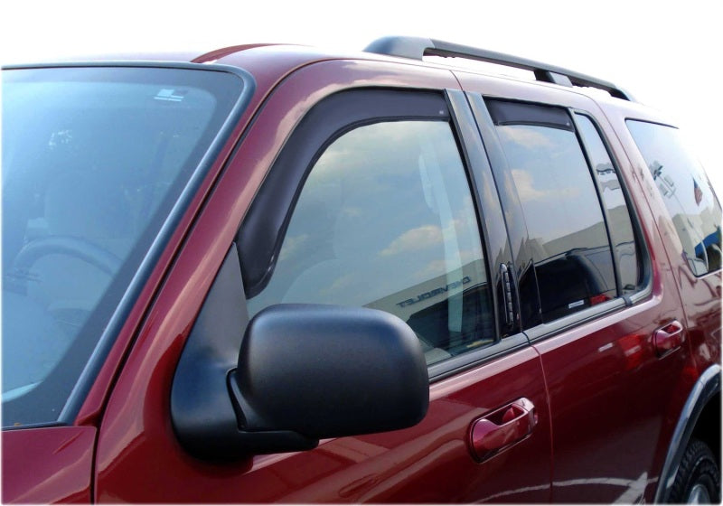 AVS 02-10 Ford Explorer (4 Door) Ventvisor In-Channel Front &amp; Rear Window Deflectors 4pc - Smoke - 194819