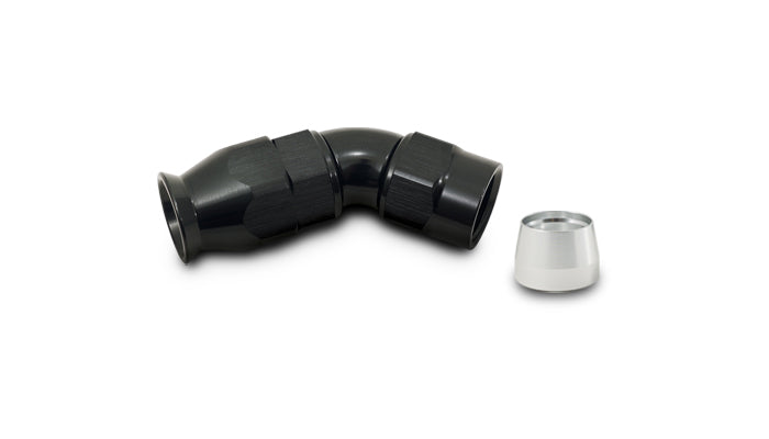 Vibrant 1 Piece PFTE Hose End -16 AN 45 Degree - 28416