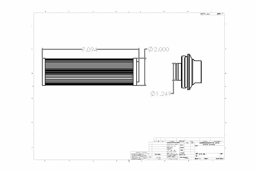 Aeromotive Filter In-Line AN-16 10 micron Cellulose - 12361