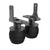 Two black steel bump stops with the Timbren logo, designed for use with a vehicle's rear suspension.