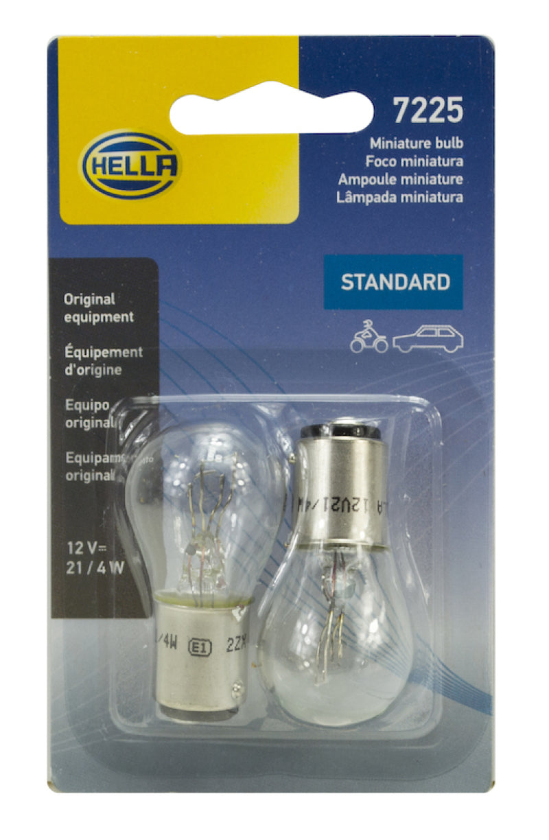 Hella Bulb 7225 12V 21/4W Baz15D S8 (2) - 7225TB