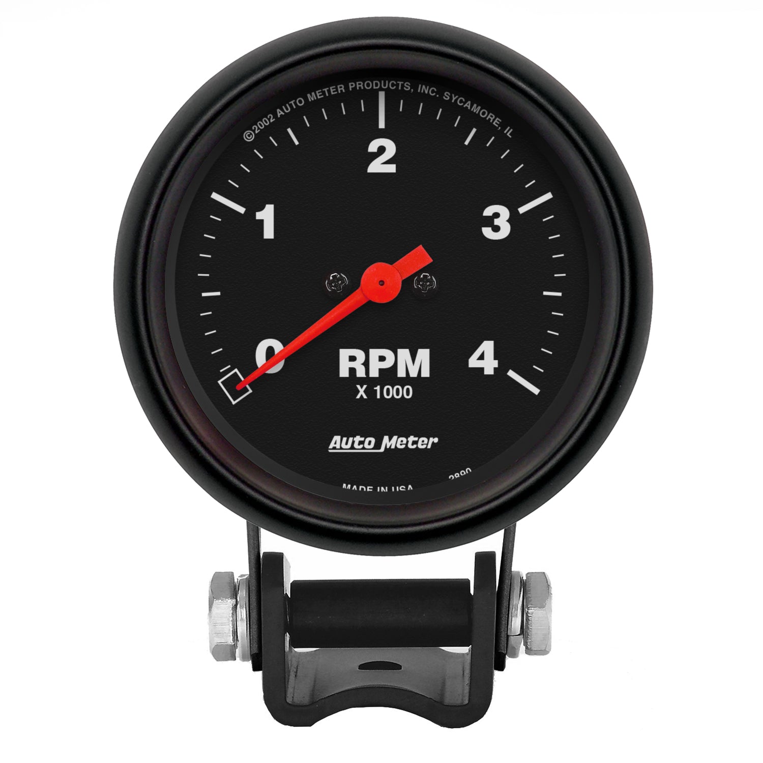 Autometer Z-Series 2-5/8in 4K RPM Pedestal Tachometer Gauge - 2890