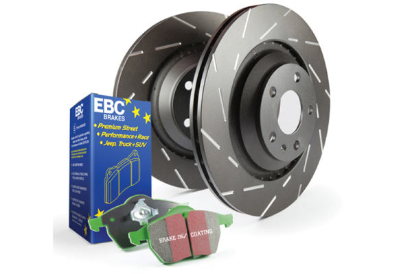 EBC S2 Kits Greenstuff Pads and USR Rotors - S2KR1683 for 2000-2004 Toyota Avalon - front view