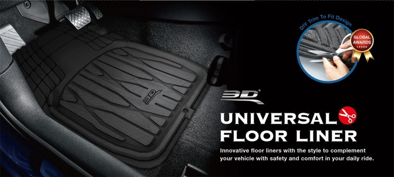 3D MAXpider 777-1 Universal Kagu Black Mat 4pcs (Size: L Front L 28in x W 21in Rear L 20in x 21in) - 2099L-09-FR4