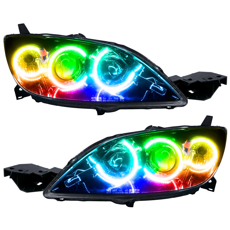 Oracle 04-09 Mazda 3 SMD HL - Hatchback - Halogen Style - ColorSHIFT w/ Simple Cntrl SEE WARRANTY - 7086-504