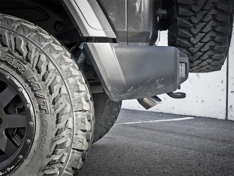 aFe MACH Force-Xp Axle-Back Exhaust System w/Polished Tip 18-20 Jeep Wrangler L4-2.0T / V6-3.6L - 49-48070-1P