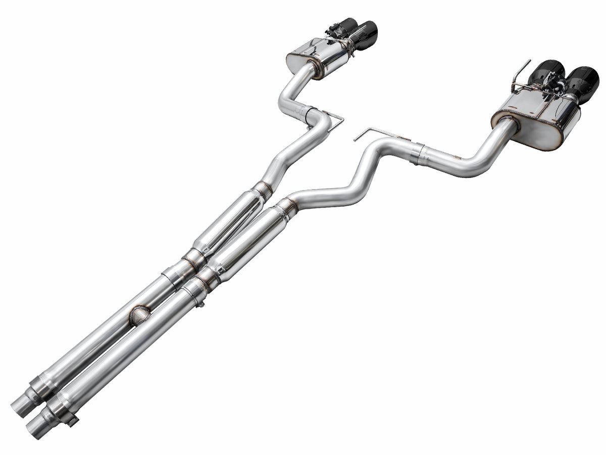 AWE 2024 Ford Mustang Dark Horse S650 RWD SwitchPath Catback Exhaust w/ Quad Diamond Black Tips - 3025-43375
