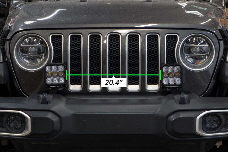Diode Dynamics 18-21 Jeep JL Wrangler SS5 Bumper LED Pod Light Kit - Yellow Pro Combo - DD7289