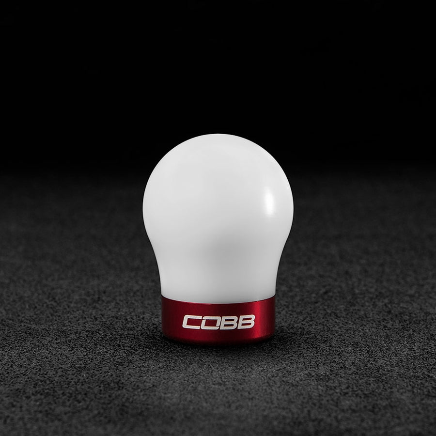Cobb Ford 13-14 Focus ST/14-15 Fiesta ST White Shift Knob - Black Base - 291350-W-BK