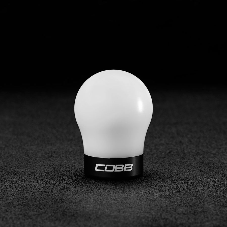 Cobb Ford 13-14 Focus ST/14-15 Fiesta ST White Shift Knob - Black Base - 291350-W-BK