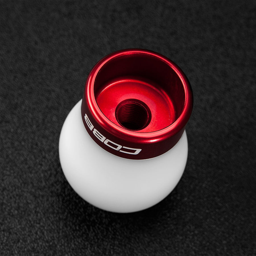 Cobb Ford 13-14 Focus ST/14-15 Fiesta ST White Shift Knob - Black Base - 291350-W-BK