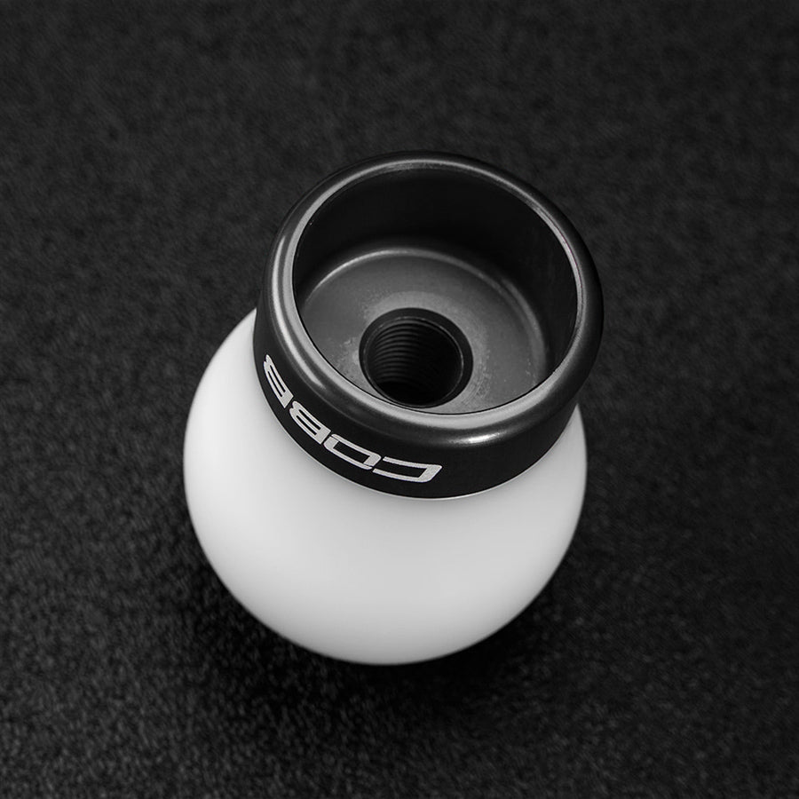 Cobb Ford 13-14 Focus ST/14-15 Fiesta ST White Shift Knob - Black Base - 291350-W-BK