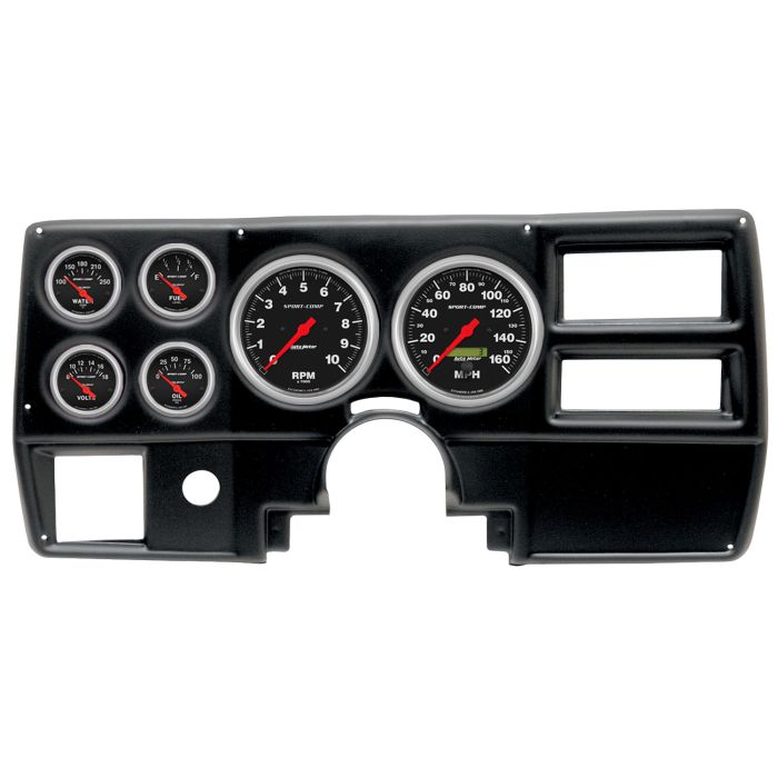Autometer 84-87 Chevy/GMC Truck (5in x 2 - 2-1/16in x 4) 6-Gauge Direct Fit Dash Kit - 2923-11