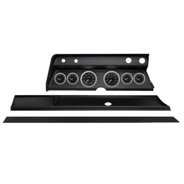 Autometer Chrono Chrome Direct Fit Dash Kit 1967 Chevy Chevelle (2 x 3-3/8in. / 4 x 2-1/16in.) - 2932-15