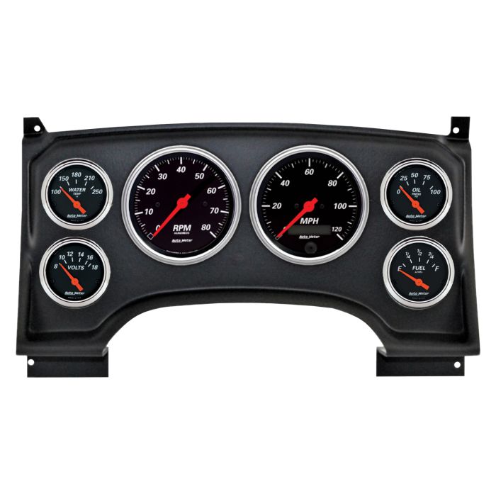 Autometer Designer Black Direct Fit Dash Kit 94-97 Chevy S10 Truck (2 x 3-3/8in. / 4 x 2-1/16in.) - 2933-06