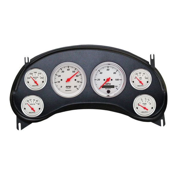 Autometer Arctic White Direct Fit Dash Kit 98-04 Chevy S10 Truck (2 x 3-3/8in. / 4 x 2-1/16in.) - 2934-03