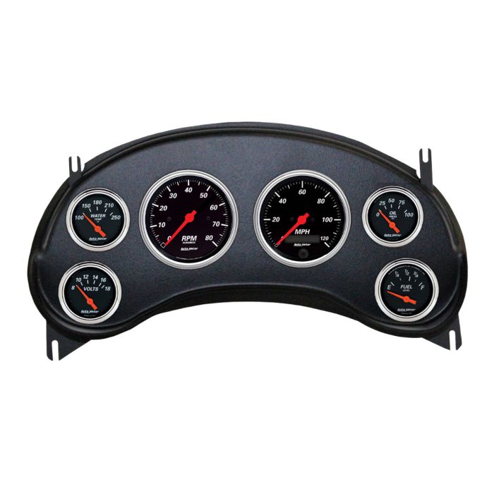 Autometer Designer Black Direct Fit Dash Kit 98-04 Chevy S10 Truck (2 x 3-3/8in. / 4 x 2-1/16in.) - 2934-06