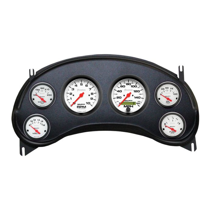 Autometer Phantom Direct Fit Dash Kit 98-04 Chevy S10 Truck (2 x 3-3/8in. / 4 x 2-1/16in.) - 2934-09