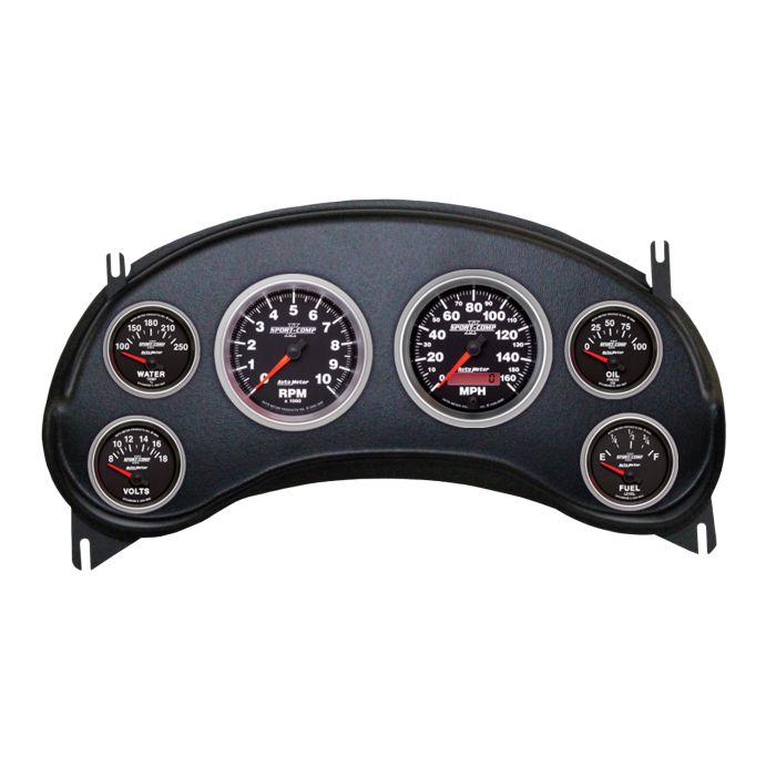 Autometer Sport-Comp II Direct Fit Dash Kit 98-04 Chevy S10 Truck (2 x 3-3/8in. / 4 x 2-1/16in.) - 2934-12