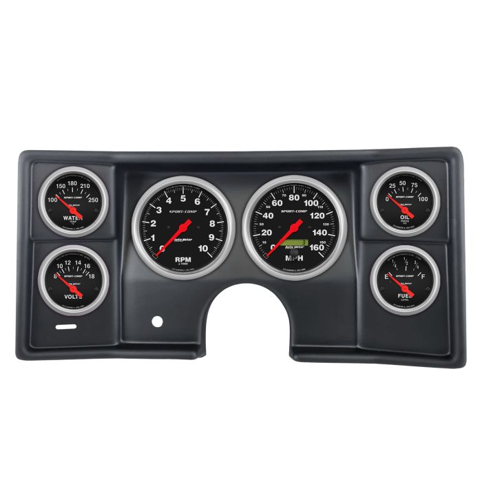 Autometer Sport-Comp Direct Fit Dash Kit 78-81 Malibu / El Camino / Montecarlo (2 x 5in/4 x 2-5/8in) - 2935-11