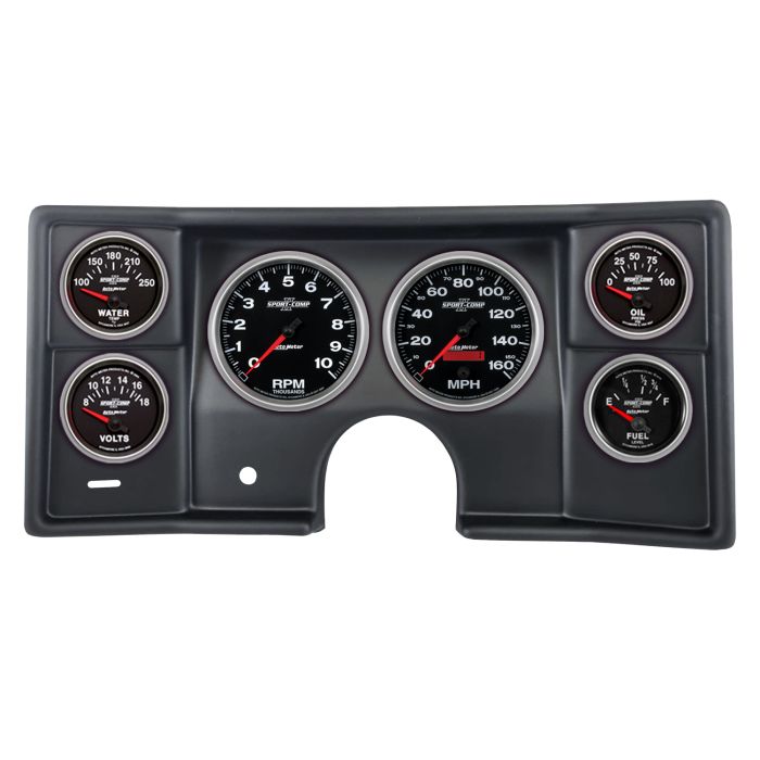 Autometer Sport-Comp II Direct Fit Dash Kit 78-81 Malibu / El Camino (2 x 5in. / 4 x 2-5/8in.) - 2935-12