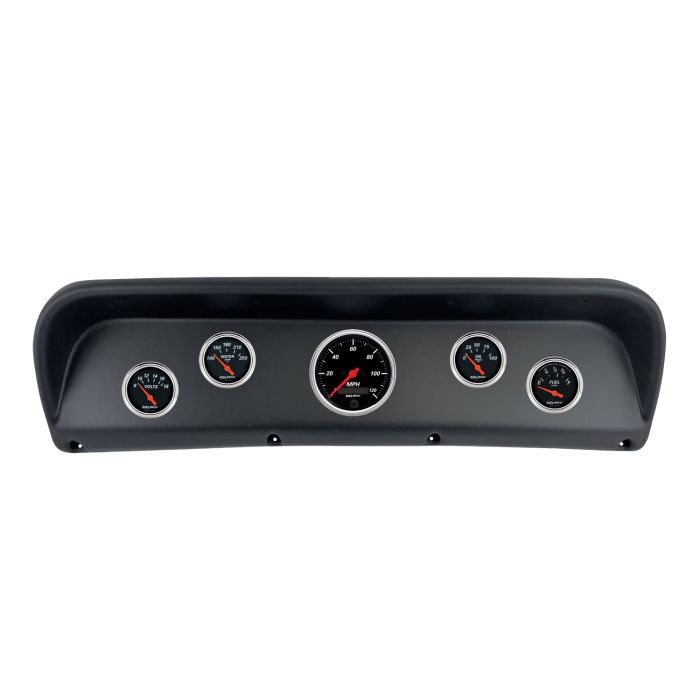 Autometer Designer Black Direct Fit Dash Kit 67-72 Ford F100 (1 x 3-3/8in. / 4 x 2-1/16in.) - 2937-06