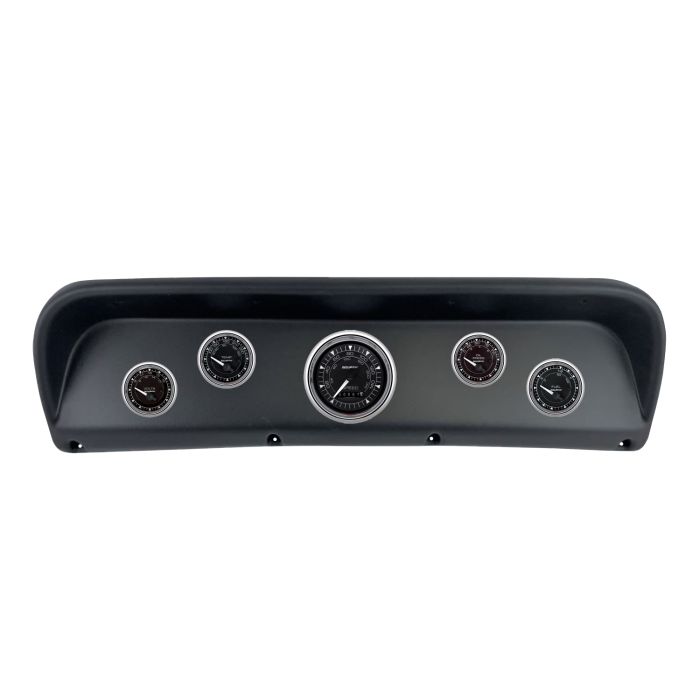 Autometer Chrono Chrome Direct Fit Dash Kit 67-72 Ford F100 (1 x 3-3/8in. / 4 x 2-1/16in.) - 2937-15