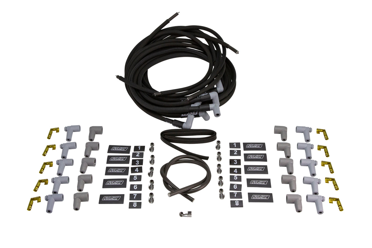 Fast Wire Set, Firewire W/ Sleeve, 8 Cyl., 90 Degree Plug, Universal - 295-0082