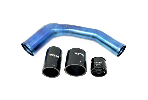 Torque Solution 2022+ Subaru WRX / 19-23 Subaru Ascent Titanium Top Mount Charge Pipe - Burnt Blue - TS-SU-812BU for 2022-202