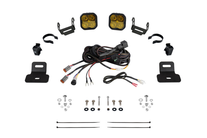 Diode Dynamics 17-24 Can-Am Maverick X3 SS3 Stage Series Ditch Light Kit - Sport Yellow Combo - DD7865 for 2020-2024 Can-Am M