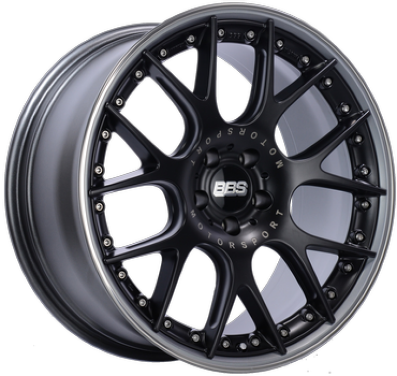BBS CH-RII 21x10.5 5x112 ET17 CB66.5 Black Center Platinum Lip SS Rim Prot Wheel -82mm PFS/Clip Req - CH609BPPO-MTSP by BBS