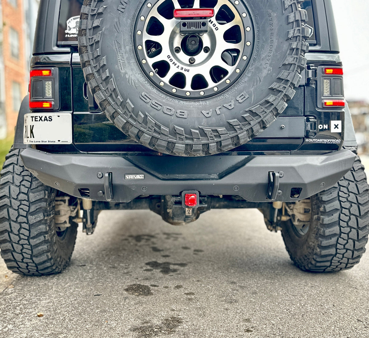 Rival 2018-2025 Jeep Wrangler JL  Rear Aluminum Stubby Bumper - 2D.2709.2-NL