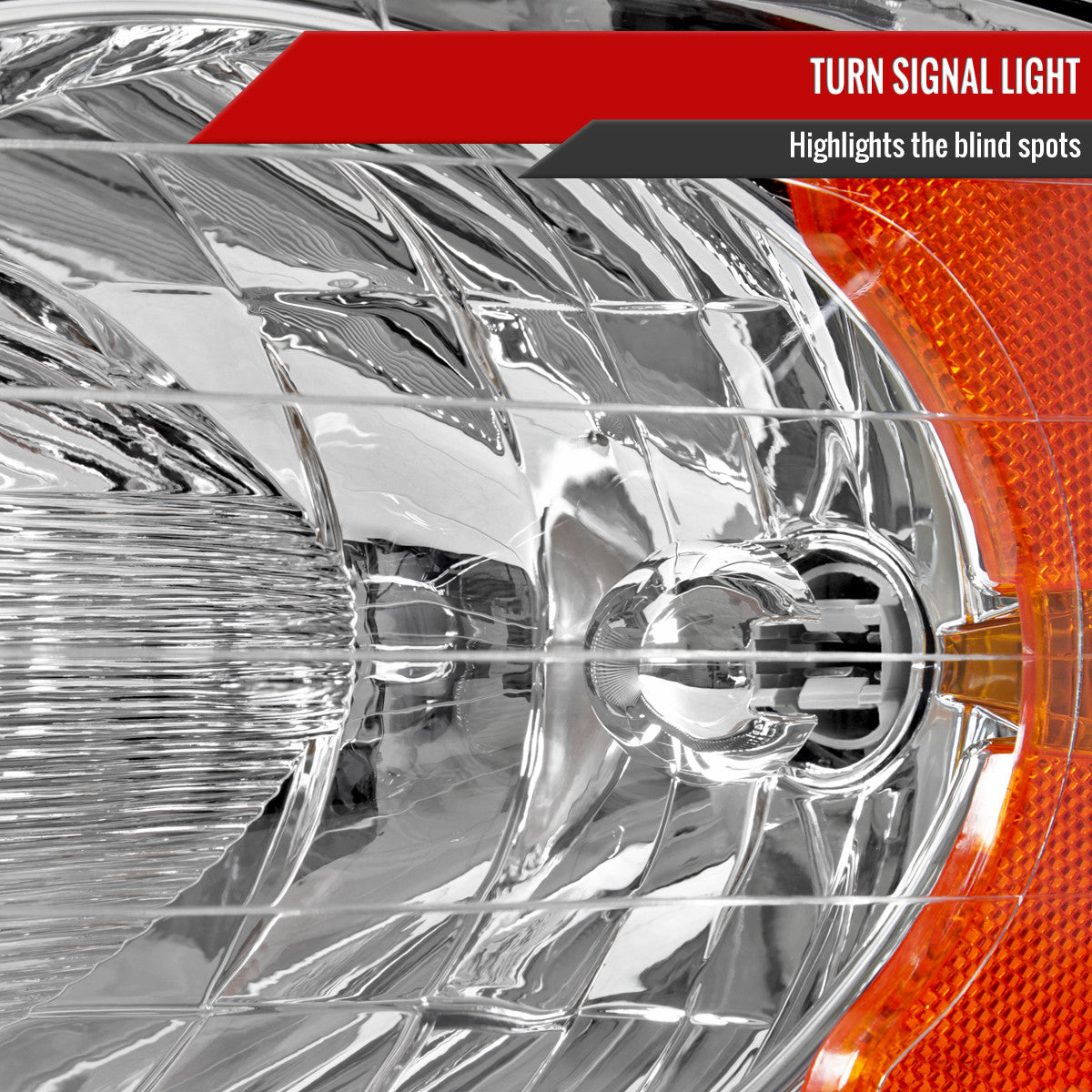 Spec-D Tuning - 2002-2005 Dodge RAM 1500/ 2003-2005 RAM 2500 3500 Factory Style Headlights (Chrome Housing/Clear Lens) - 2LH-DGP02-RS