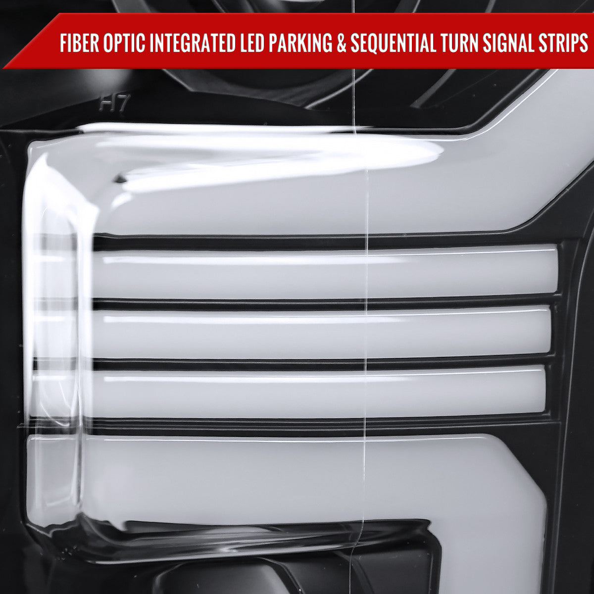 Spec-D Tuning - 2015-2017 Ford F-150 LED Bar Projector Headlights w/ Switchback Sequential Turn Signals (Black Housing / Clear Lens) - 2LHP-F15015JM-SQ-RS