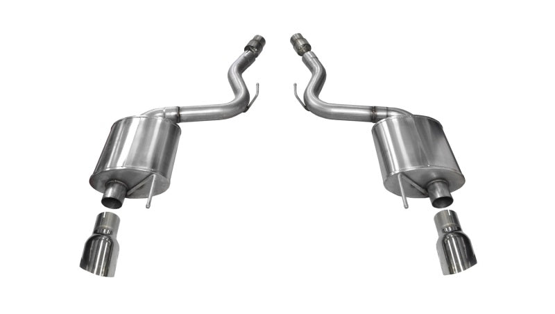 Corsa 2015-2017 Ford Mustang GT 5.0 3in Axle Back Exhaust Polish Dual Tips (Touring) - 14329