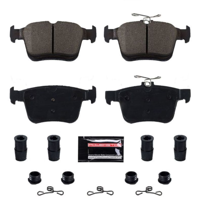 Power Stop 15-19 Audi A3 Rear Z23 Evolution Sport Brake Pads w/Hardware - Z23-1761 for 2016-2023 Audi TT - front view