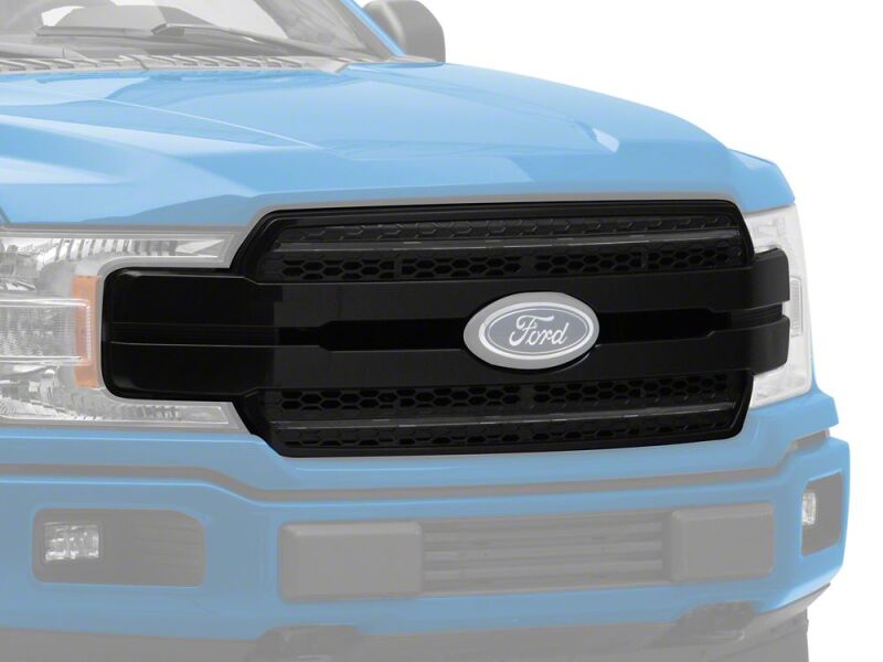 Raxiom 18-20 Ford F-150 CXR Series LED Upper Replacement Grille with White DRL- Black - T596987 - front view