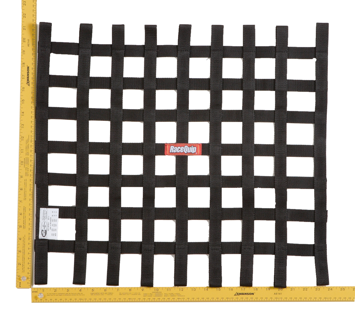 RaceQuip Black 21 X 24 SFI Ribbon Net