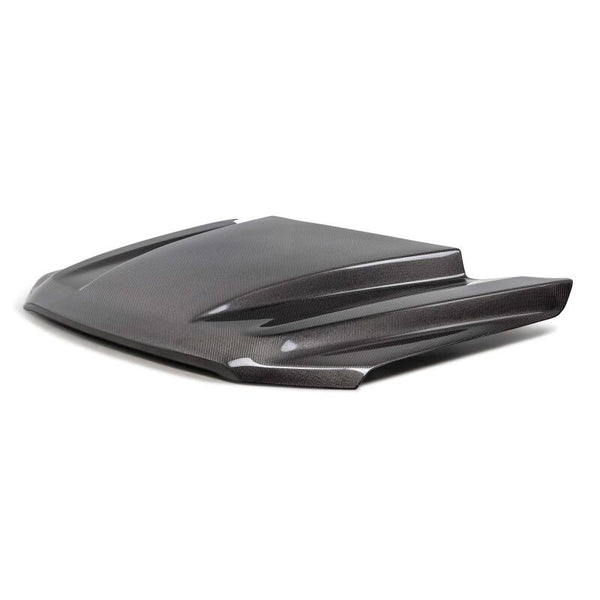 Anderson Composites 21-24 Ford F-150 Type-CJ Carbon Fiber Hood - AC-HD21FDF150-CJ by Anderson Composites - angle view