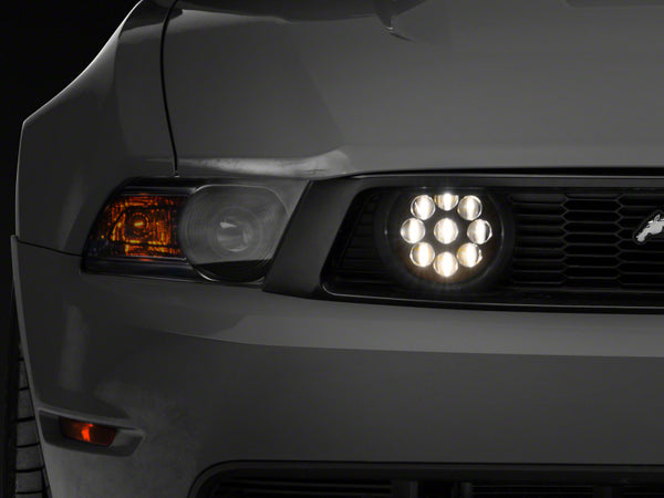 Raxiom 05-12 Ford Mustang GT LED Fog Lights- Smoked - 101687 for 2005-2012 Ford Mustang - front view