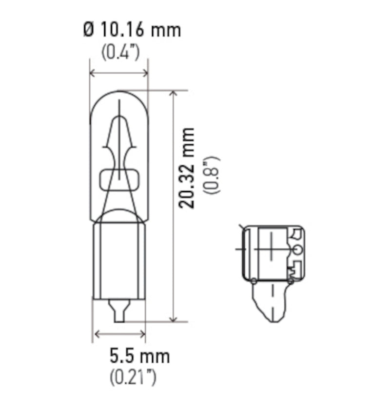 Hella Bulb 73 12V 11W W21X49D T175 (2) - 73TB