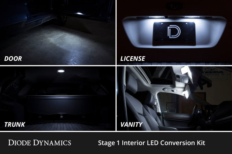 Diode Dynamics 14-19 Toyota Highlander Interior LED Kit Cool White Stage 1 - DD0577 by Diode Dynamics - installed view