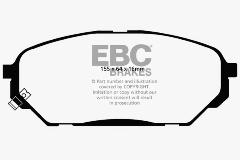 EBC 07-12 Hyundai Veracruz 3.8 Greenstuff Front Brake Pads - DP61813